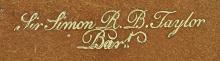 Taylor, Simon Richard Brissett, Sir, 2nd Baronet, of Lysson Hall, Jamaica (1783 - 1815) (Stamp 2)